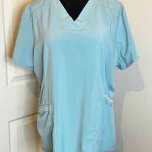 Scrubstar Blue sort sleeved scrub top